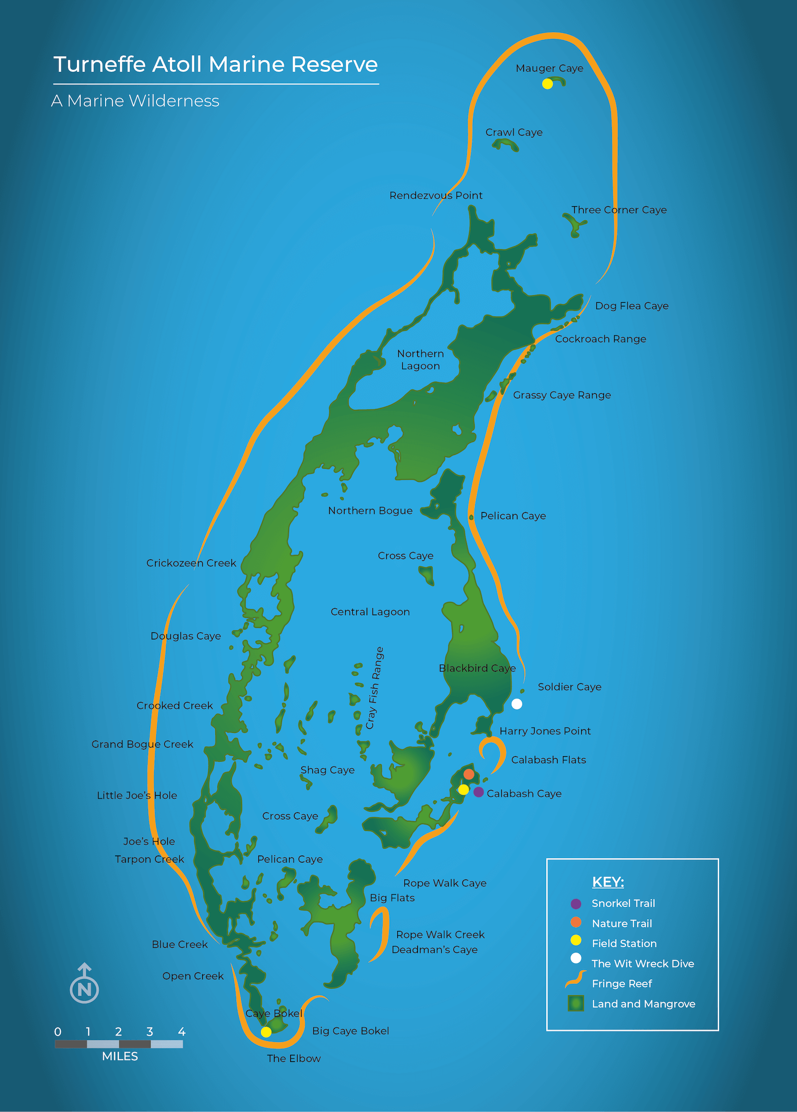 Map Turneffe Atoll Marine Reserve